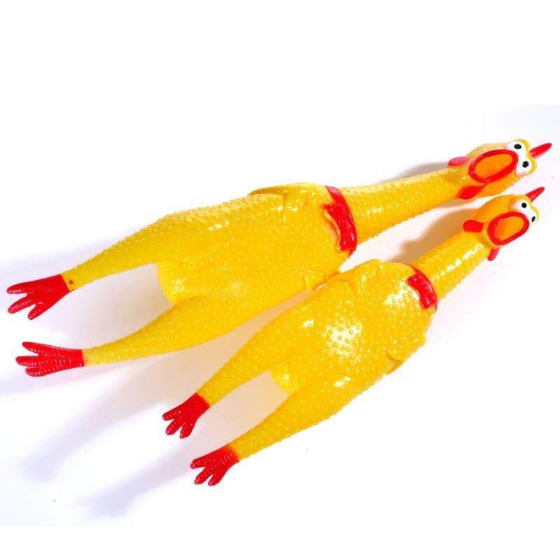 Screaming Chicken Squeeze Sound Dog Toy