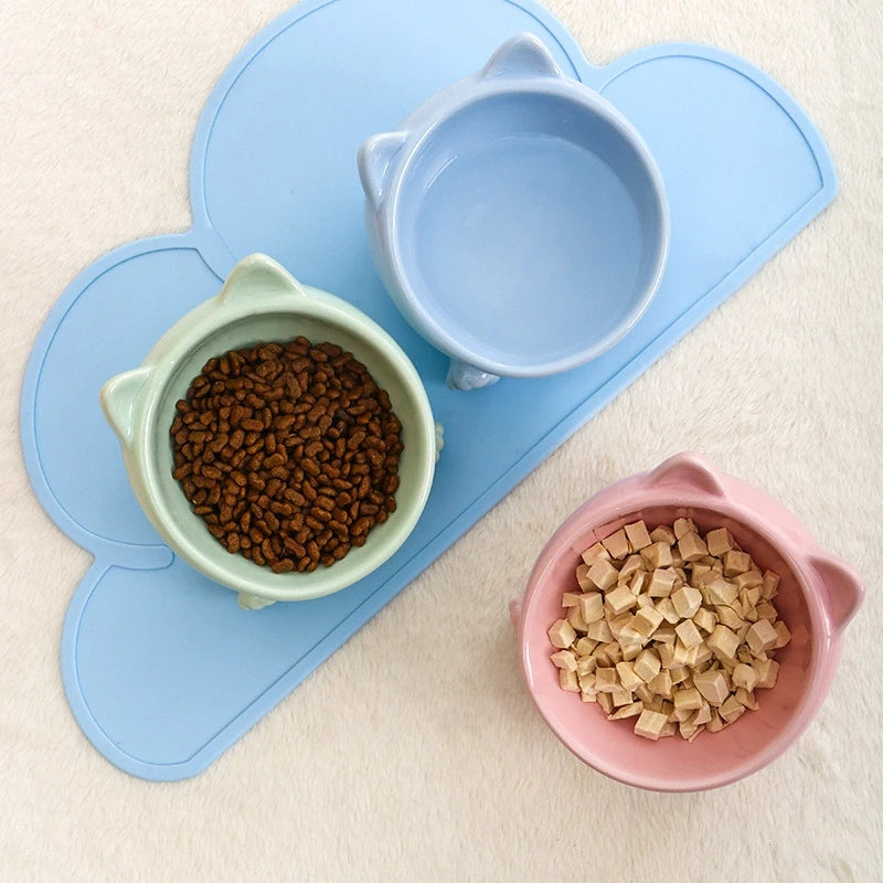 Cat-Shaped Ceramic Cat Bowl
