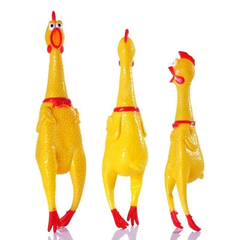Screaming Chicken Squeeze Sound Dog Toy
