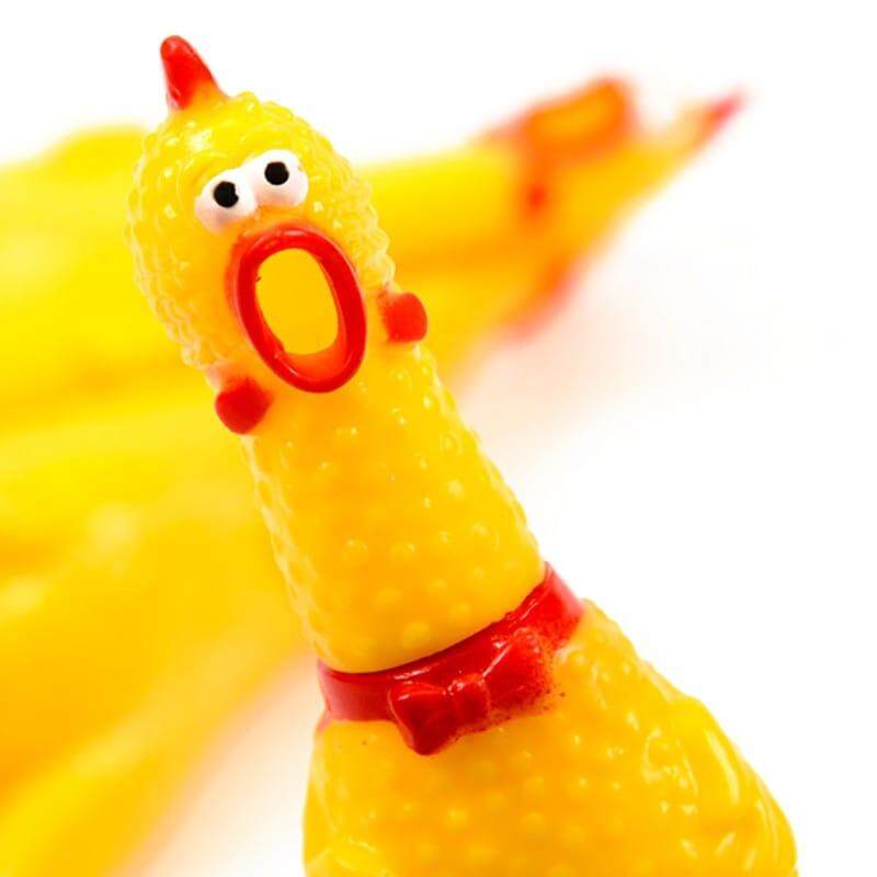 Screaming Chicken Squeeze Sound Dog Toy