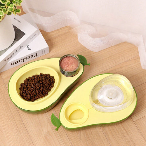 Cute Avocado-Shaped Pet Bowl