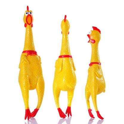 Screaming Chicken Squeeze Sound Dog Toy