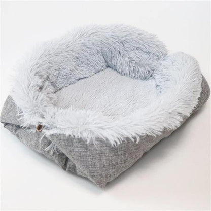 Cat Bed Double Sided Sherpa Pad Washable Fluffy Cushion Mat For Cats Kitten Foldable
