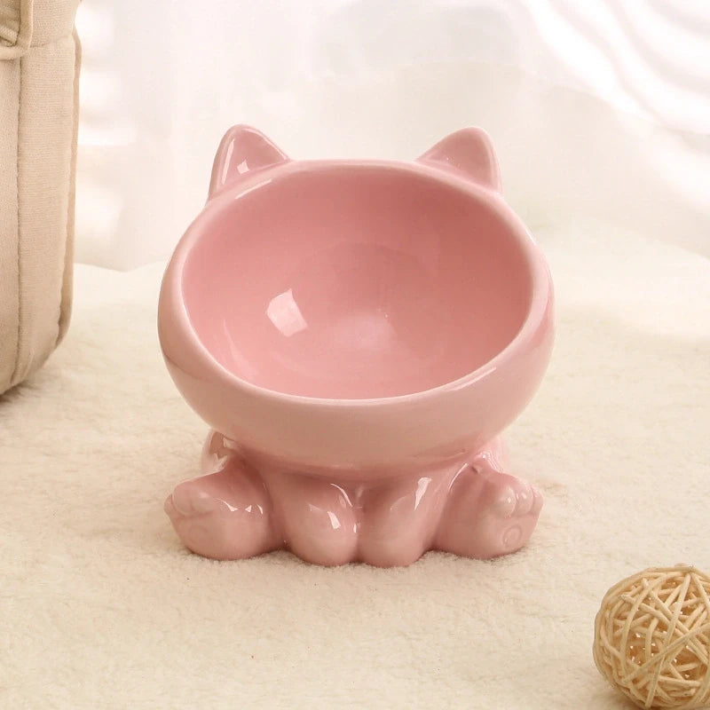 Cat-Shaped Ceramic Cat Bowl