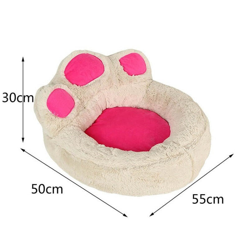 Large Cat Bed Paw Shaped Cozy Cat Sleeping Bed