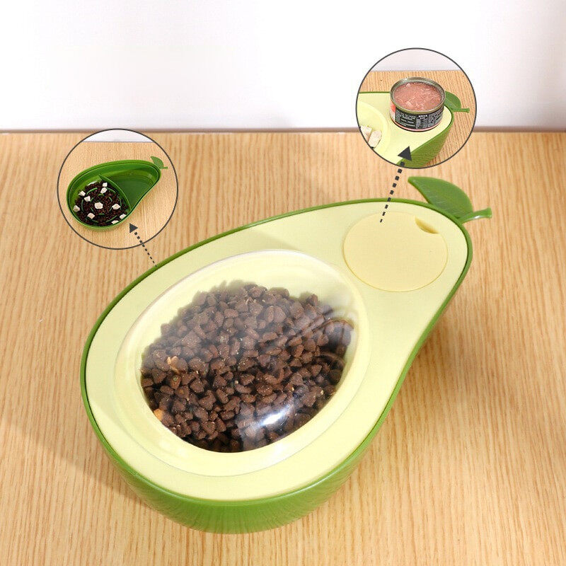 Cute Avocado-Shaped Pet Bowl
