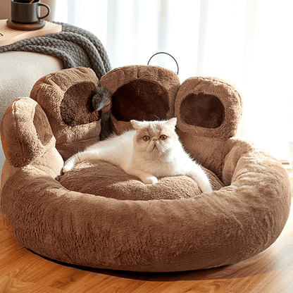 Large Cat Bed Paw Shaped Cozy Cat Sleeping Bed