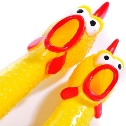 Screaming Chicken Squeeze Sound Dog Toy