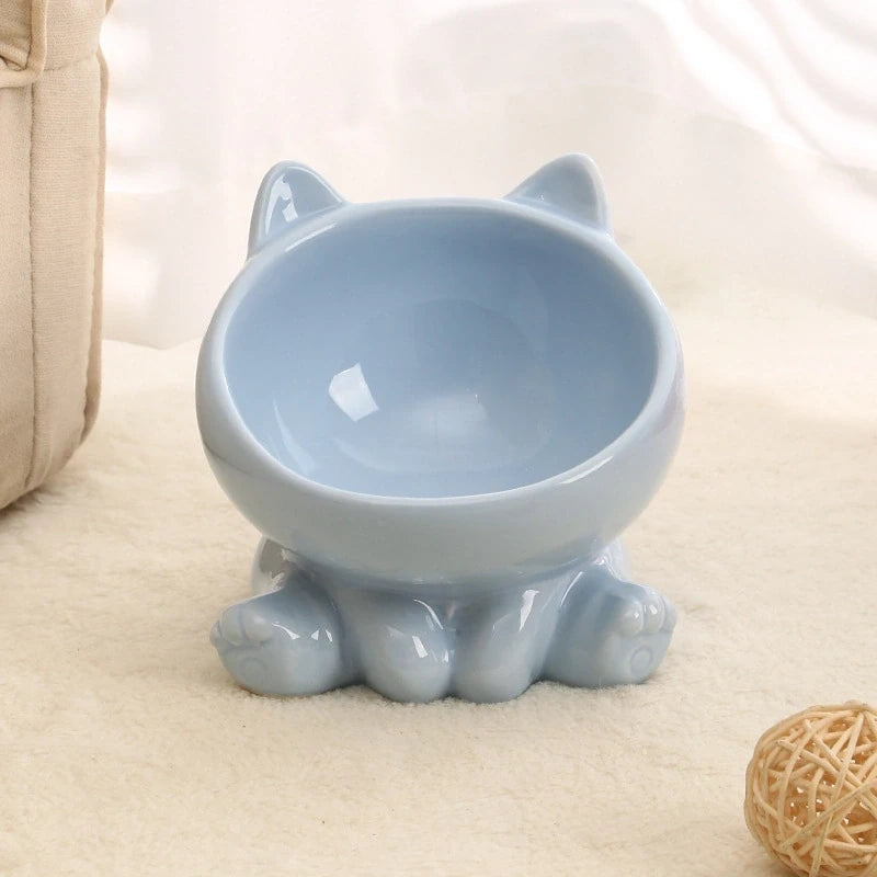Cat-Shaped Ceramic Cat Bowl