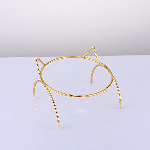 Non-slip Double Transparent Cat Bowl with Stand