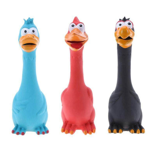 Screaming Chicken Squeeze Sound Dog Toy