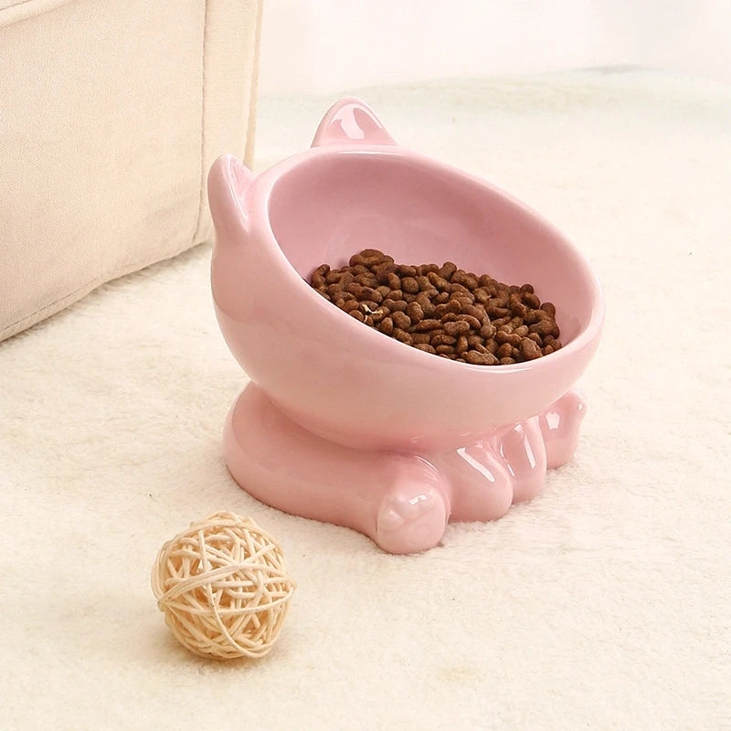 Cat-Shaped Ceramic Cat Bowl
