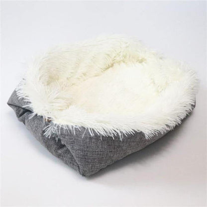 Cat Bed Double Sided Sherpa Pad Washable Fluffy Cushion Mat For Cats Kitten Foldable
